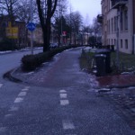 Benutzungspflichtiger Radweg in Richtung Mecklenburger Straße